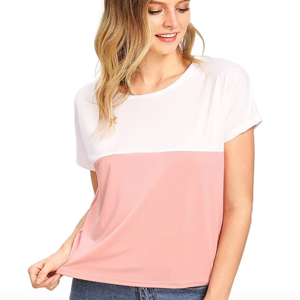 ROMWE Color Block Tee - Picture 4 of 4